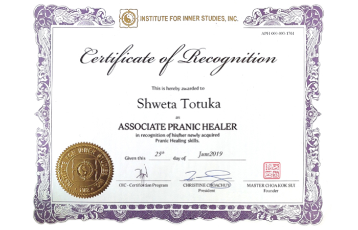 Certificate of Recognition